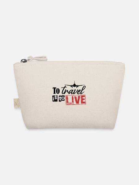 Travel is freedom - Organic Pouch - nature - Front