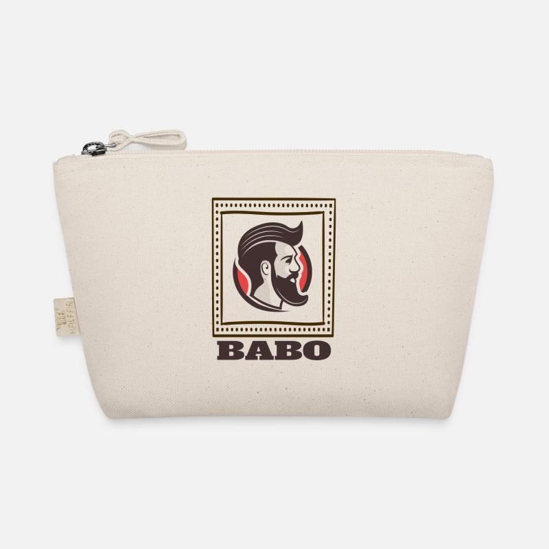 BABO - Text Design mit Hipster und Bart Bio-Täschchen