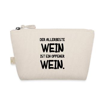 Vino Weinliebhaber Geschenk Wein Weinfest Rotwein - Bio-Täschchen - Natur - Vorne