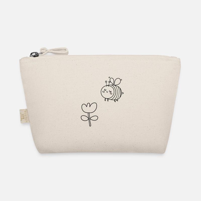 Kinder T-Shirt Ausmalen Biene Design Malen Deko - Bio-Täschchen - Natur