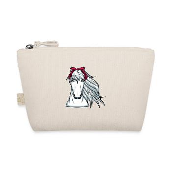 White Horse with Bandana Horses - Organic Pouch - nature - Front
