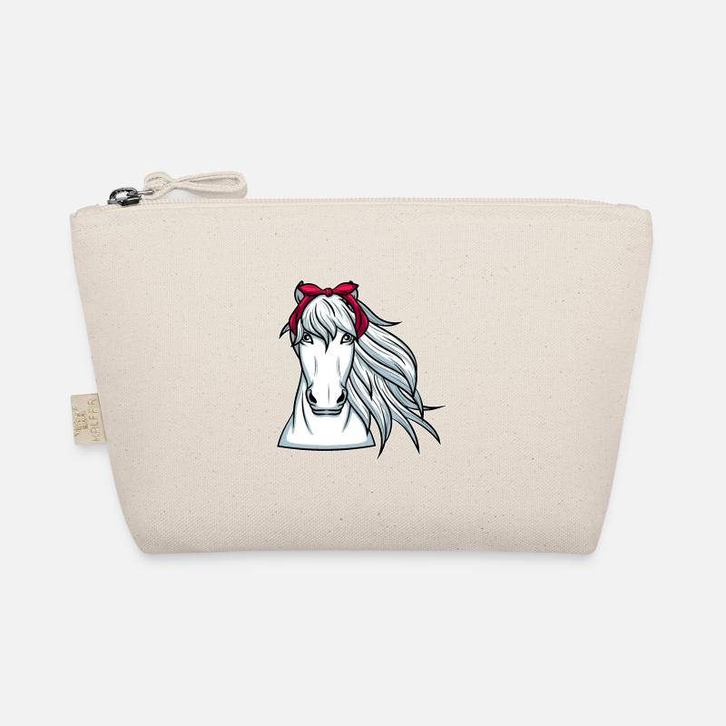 Cheval blanc avec chevaux bandana Trousse biologique