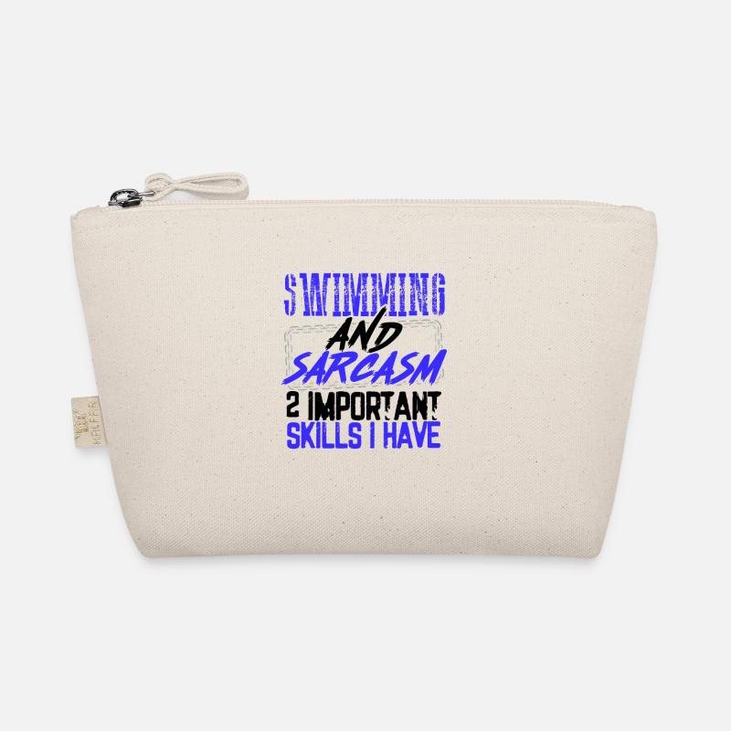 Schwimmer-Geschenkideen Schwimmen und Sarkasmus 2 Bio-Täschchen