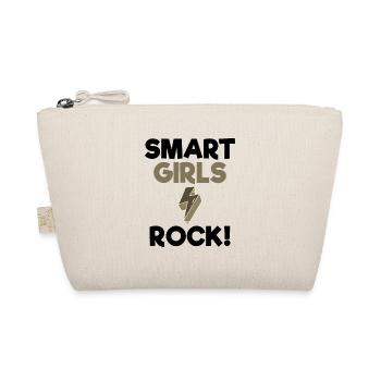 Women Empowerment Gift Smart Girls Rock Smart - Organic Pouch - nature - Front