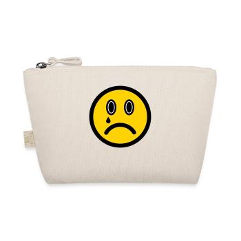 Weinendes Emoticon - Bildsymbol - Strichgesicht - Bio-Täschchen - Natur - Vorne