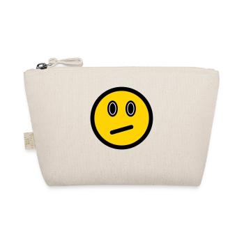 Neutrales Emoticon - Bildsymbol - Strichgesicht - Bio-Täschchen - Natur - Vorne