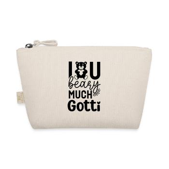 Liebe dich Gotti Taufpatin Schweiz Patentante - Bio-Täschchen - Natur - Vorne