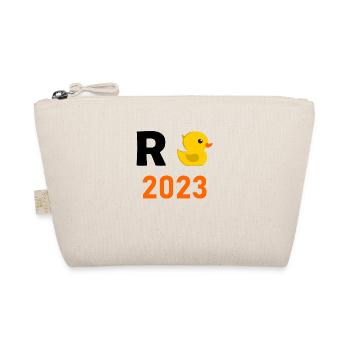 Rente Ente 2023 Pension Ruhestand Opa Oma Rentner - Bio-Täschchen - Natur - Vorne