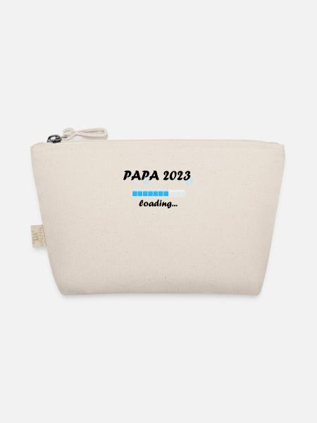 Papa 2023 Loading Paternity Dad Becoming a Father Fun - Organic Pouch - nature - Front