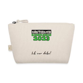 2023 Kommunion Gästebuch Mädchen Jungen Geschenk - Bio-Täschchen - Natur - Vorne