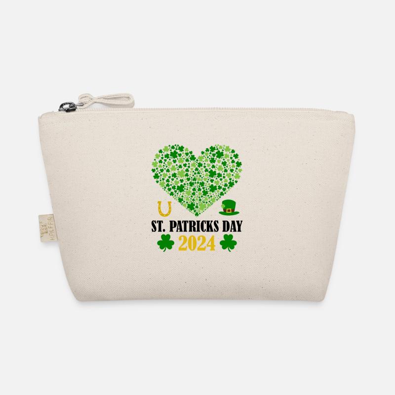 St Patricks Day Accessories Ireland Shamrock Decoration Organic Pouch