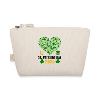 St Patricks Day Accessories Ireland Shamrock Decoration - Organic Pouch - nature - Front