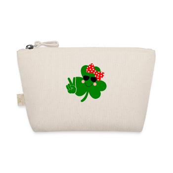 St Patricks Day Accessories Ireland Shamrock Decoration - Organic Pouch - nature - Front