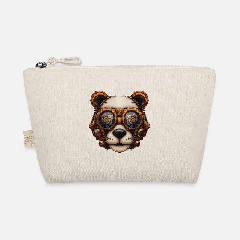 Steampunk Panda Bär Geschenk Steampunk Bio-Täschchen