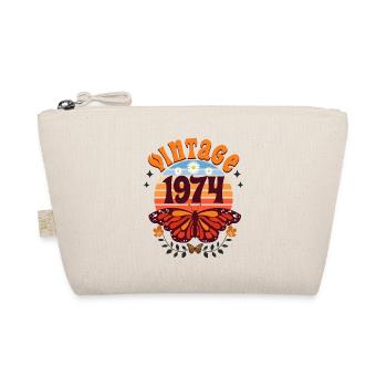 Butterfly Year 1974 Woman 50 Years Anniversary - Organic Pouch - nature - Front