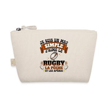 Pêcheur Rugbyman Rugby Apéro Et Pêche - Trousse biologique - nature - Devant
