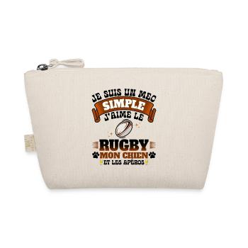 Rugbyman Humour Rugby Apéro Et Chien - Trousse biologique - nature - Devant