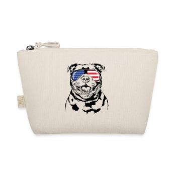 STAFFORDSHIRE BULL TERRIER America Flag Dogs - Organic Pouch - nature - Front