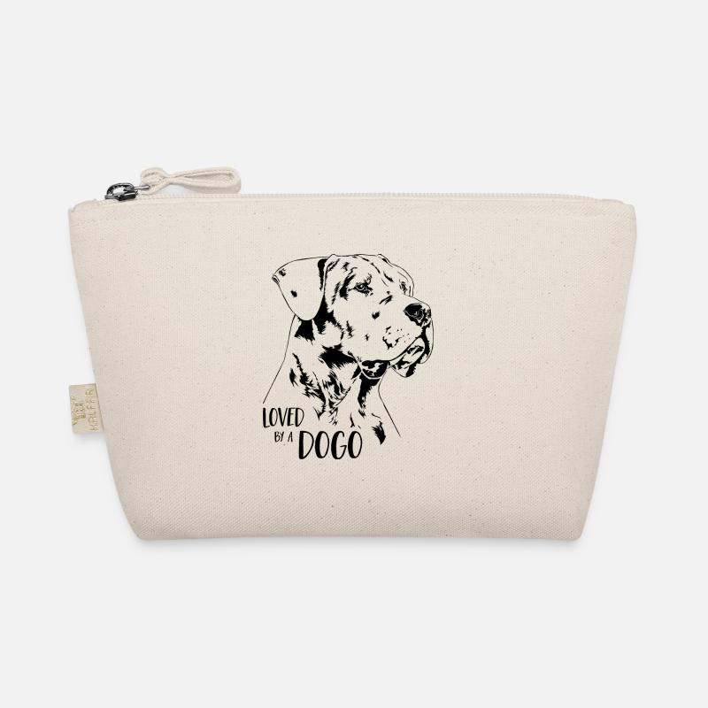 Loved by a Dogo Hundespruch Dogo Argentino Hunde Bio-Täschchen