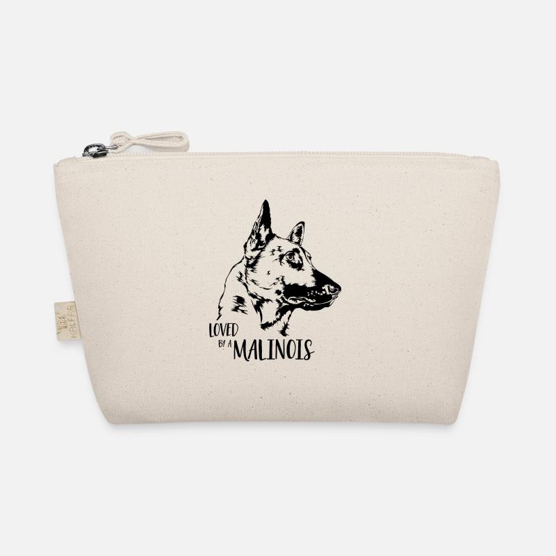 Loved by a Malinois Dog Saying Dogs Wilsigns Organic Pouch