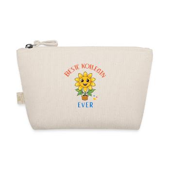 Beste Kollegin Ever! Sonnenblume personalisierbar - Bio-Täschchen - Natur - Vorne