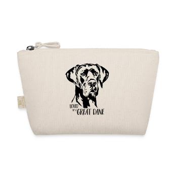 Loved by a Great Dane Dog Saying Dog Wilsigns - Organic Pouch - nature - Front