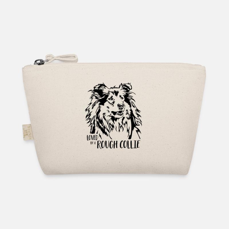 Loved by a Rough Collie Hunde Hund Wilsigns - Bio-Täschchen - Natur