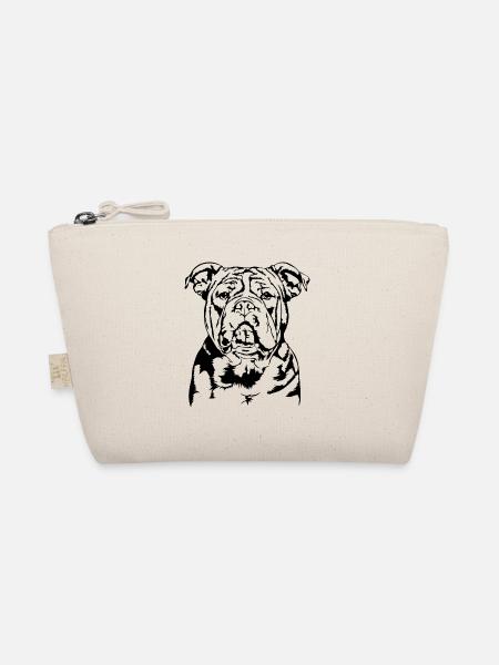 American Bully Portrait Dogs Dog Wilsigns - Organic Pouch - nature - Front