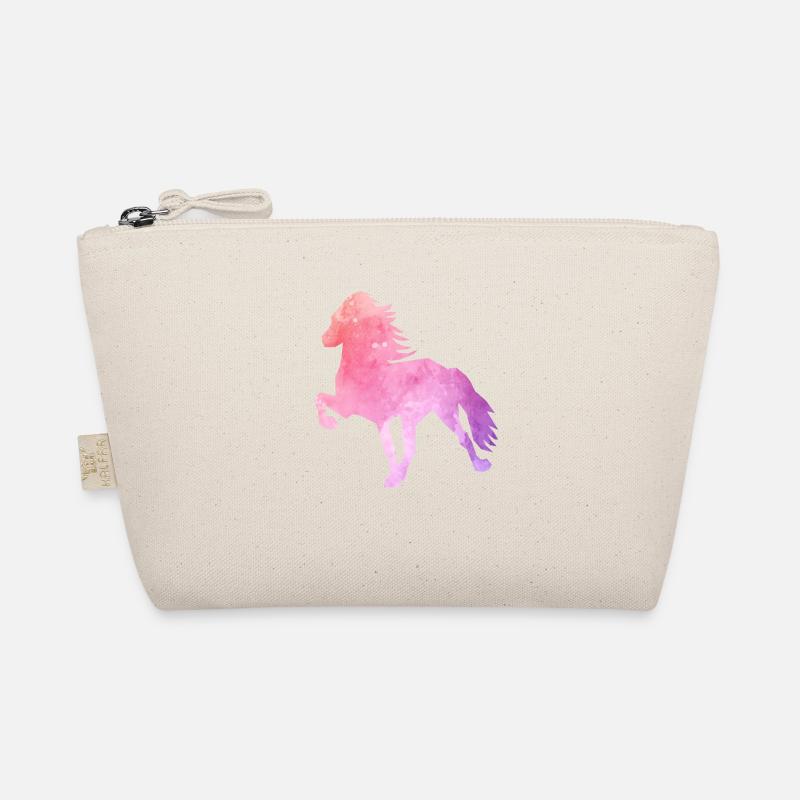 Islandpferd Watercolor - Bio-Täschchen - Natur