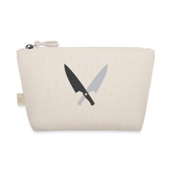 Crossed chefs knives - Organic Pouch - nature - Front