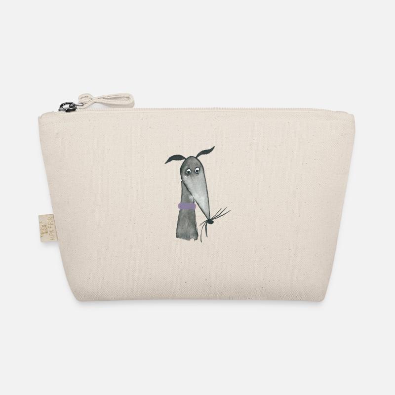 Windhund schwarz Bio-Täschchen