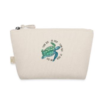 Think Blue Go Green Turtle Save The Ocean - Bio-Täschchen - Natur - Vorne