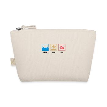 Funny traithleten, athletes, triathlon gift - Organic Pouch - nature - Front