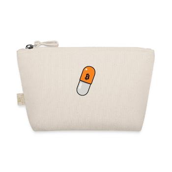 Orange Pill - Bitcoin, Bitcoiner Gift Idea - Organic Pouch - nature - Front