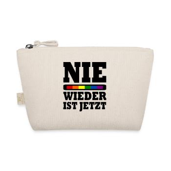 Nie wieder ist jetzt - Bio-Täschchen - Natur - Vorne