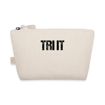 TRI IT - Traithlet, Triathlon Athlete Gift - Organic Pouch - nature - Front