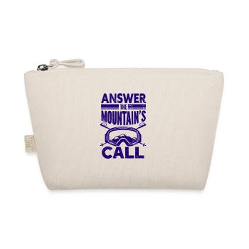 Skiing Snowboard Mountains Holiday Snow Freestyle - Organic Pouch - nature - Front