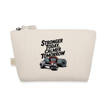 Stronger Today, Calmer Tomorrow – Fit & Zen - Organic Pouch - nature - Front