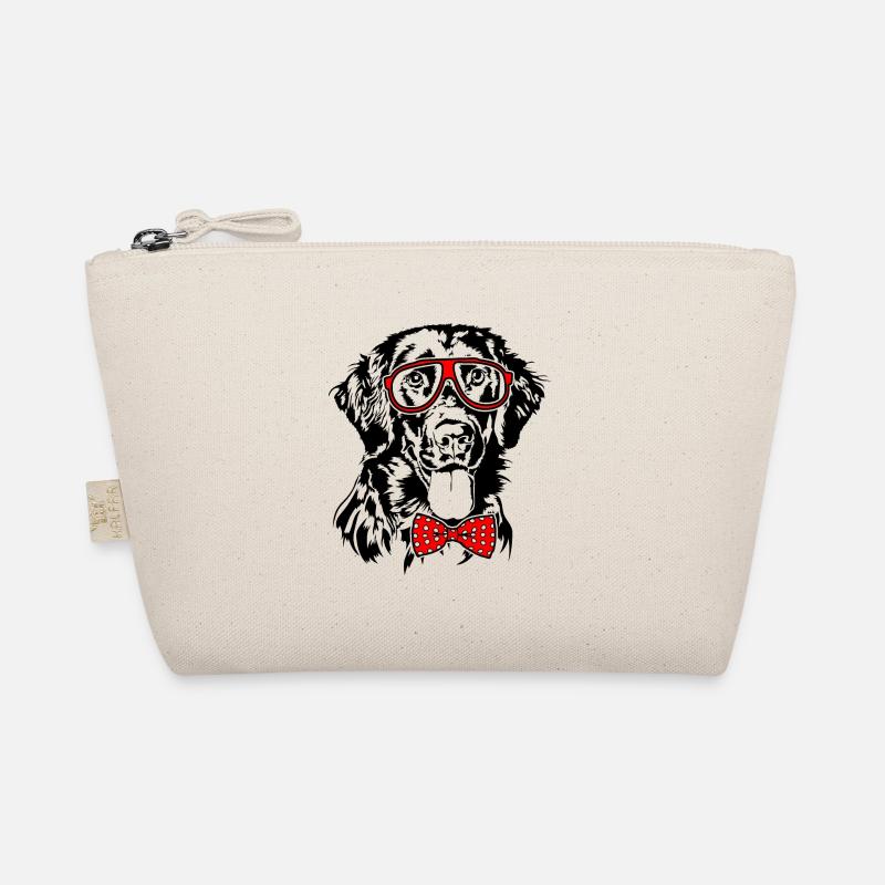 FLAT COATED RETRIEVER Glasses Dogs Dog Wilsigns Organic Pouch