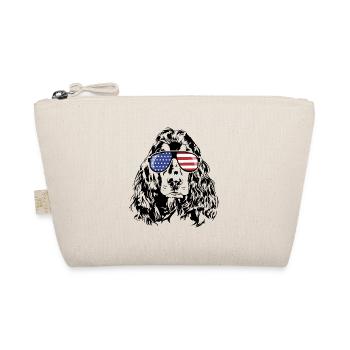 COCKER SPANIEL America Flag Glasses Dogs Wilsigns - Organic Pouch - nature - Front