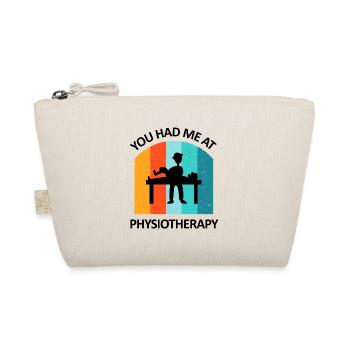 Physiotherapeut Humorvoll Geschenk Spruch Lustig - Bio-Täschchen - Natur - Vorne