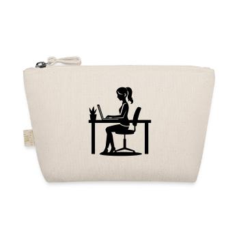 Frau Computer Job - Bio-Täschchen - Natur - Vorne