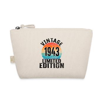 Geburtsjahr 1943 Vintage Limited Edition Retro - Bio-Täschchen - Natur - Vorne