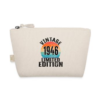 Year of birth 1946 Vintage Limited Edition Retro - Organic Pouch - nature - Front