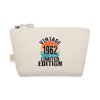Year of birth 1962 Vintage Limited Edition Retro - Organic Pouch - nature - Front