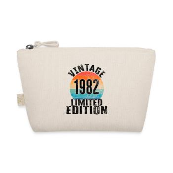 Year of birth 1982 Vintage Limited Edition Retro - Organic Pouch - nature - Front