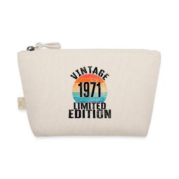 Year of birth 1971 Vintage Limited Edition Retro - Organic Pouch - nature - Front