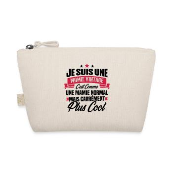Je suis une mamie vintage - Cadeau grand-mère - Trousse biologique - nature - Devant