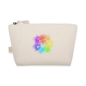 Racing bike colorful - Organic Pouch - nature - Front