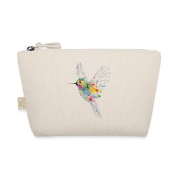 Hummingbird Watercolor Graffiti - Organic Pouch - nature - Front